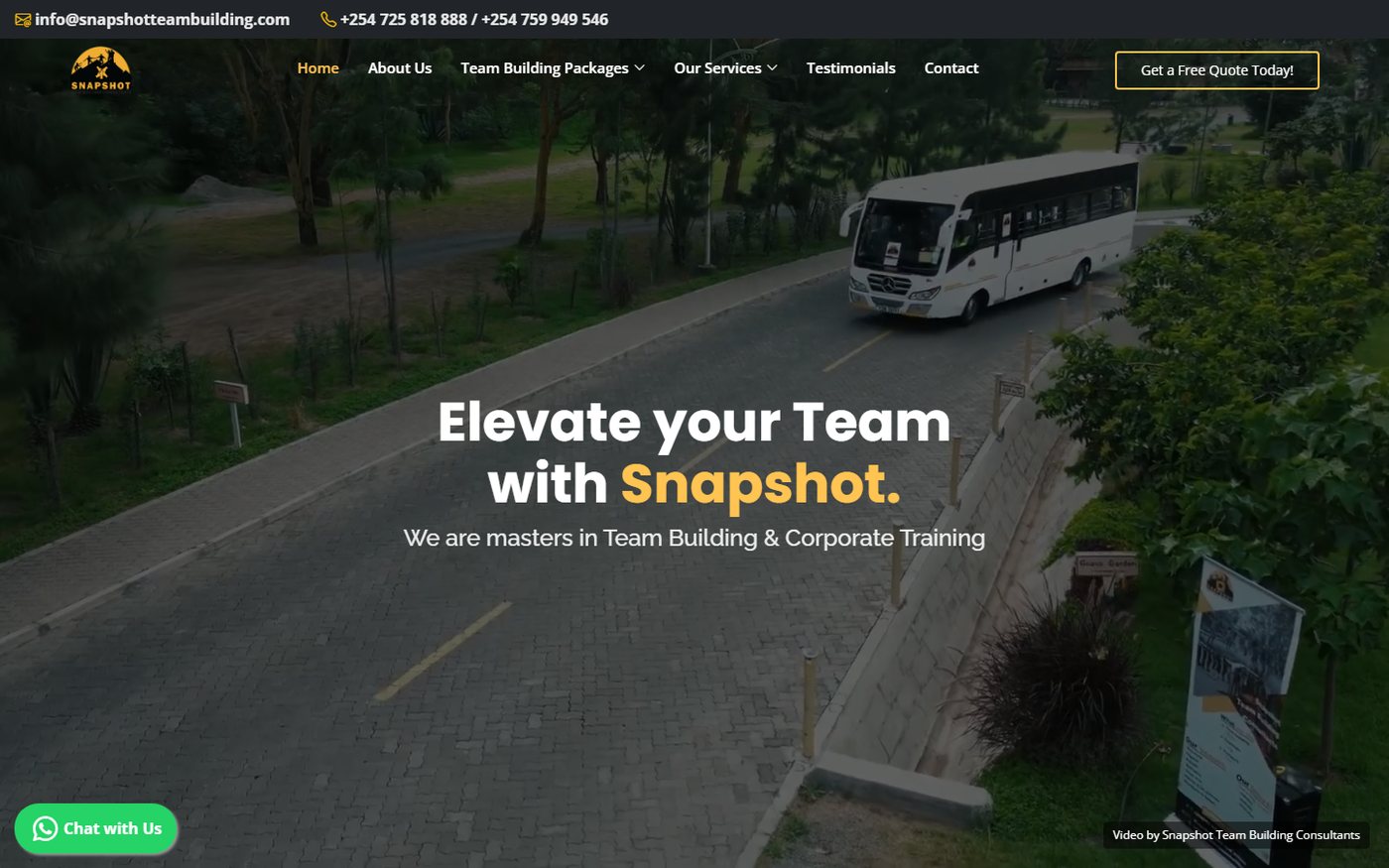 Snapshot Team Building website